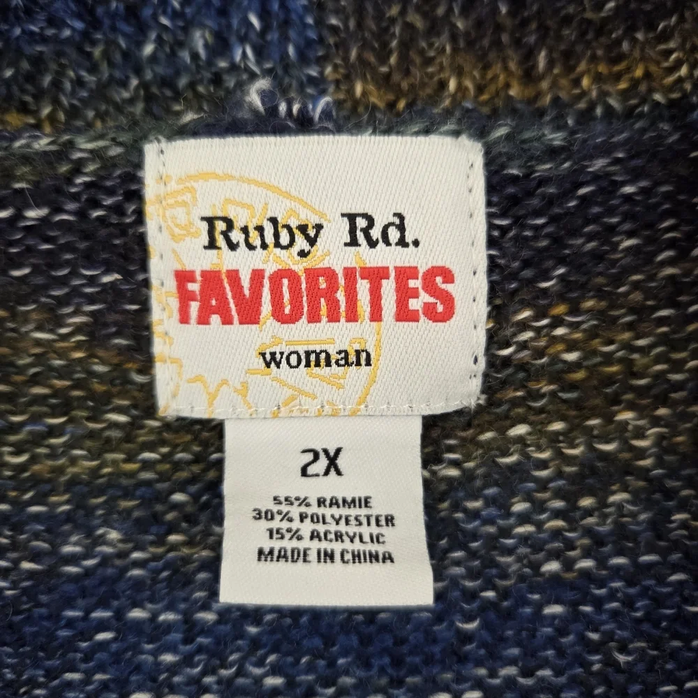 Ruby Rd. Multicolor Striped Cardigan - Picture 2 of 3